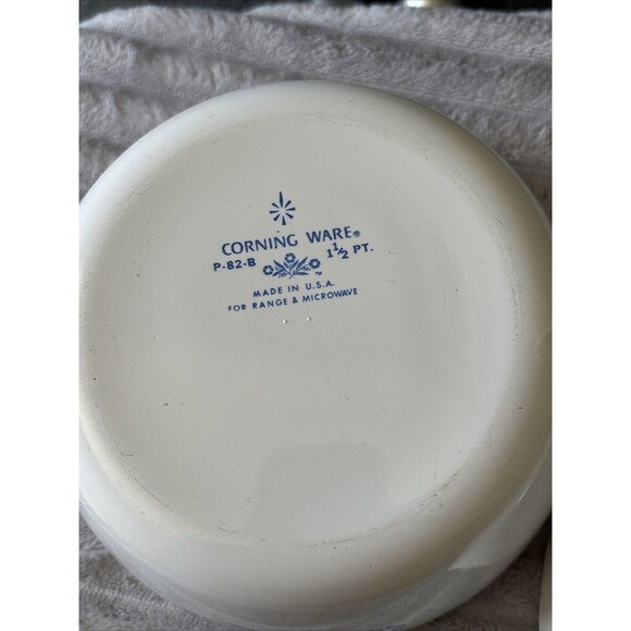 2 Corning Ware Cornflower Blue Range P-81-B 1 PT. & P-82-B 1.5 PT. MISMATCH LID! - Picture 3 of 16